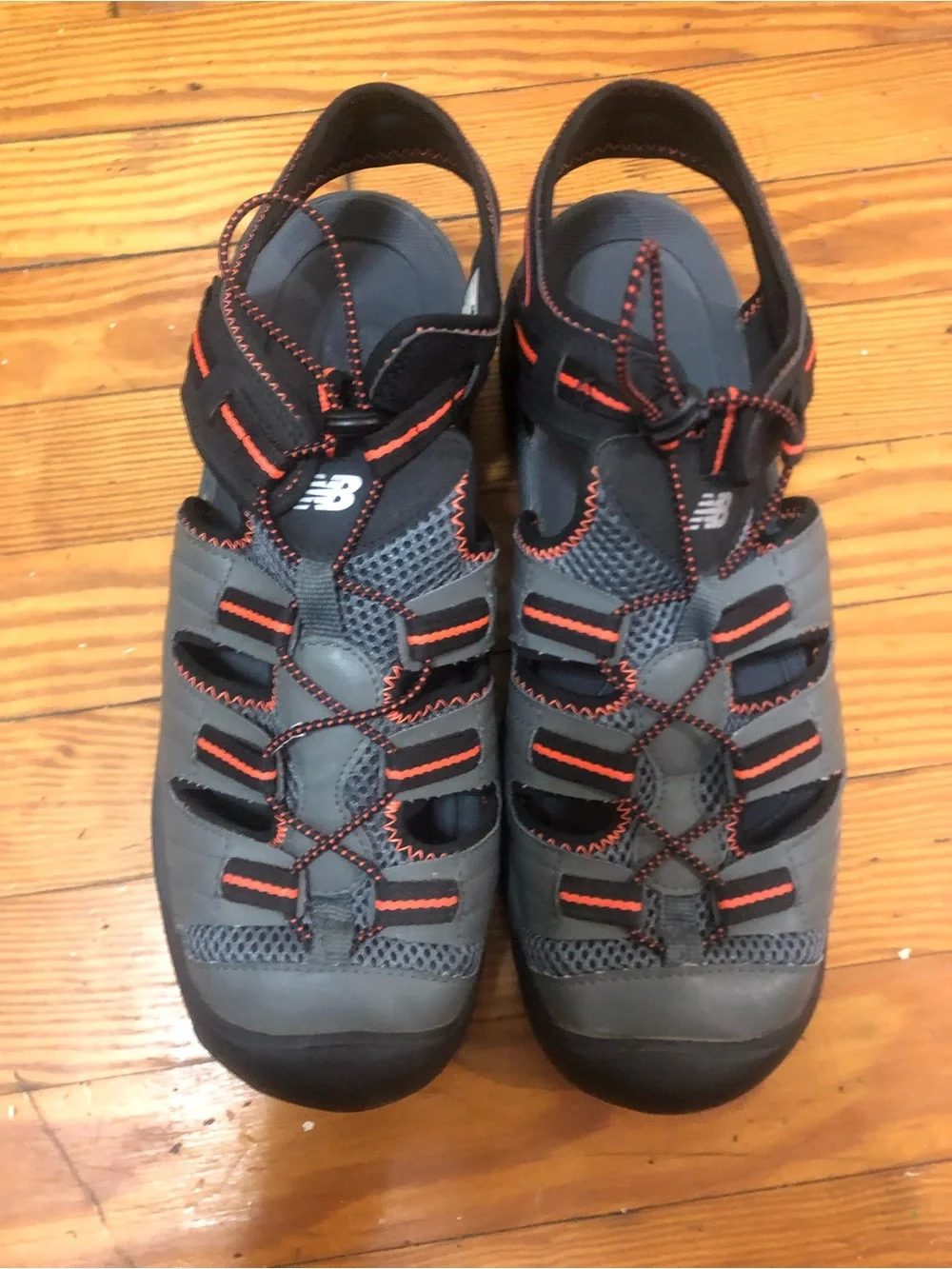 New Balance Gray and Orange Men’s Sport Sandals